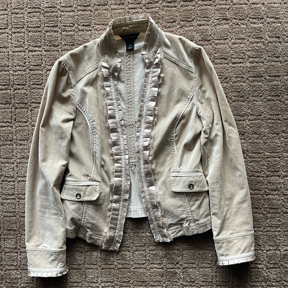 White House Black Market Lightweight Velvet Jacket
